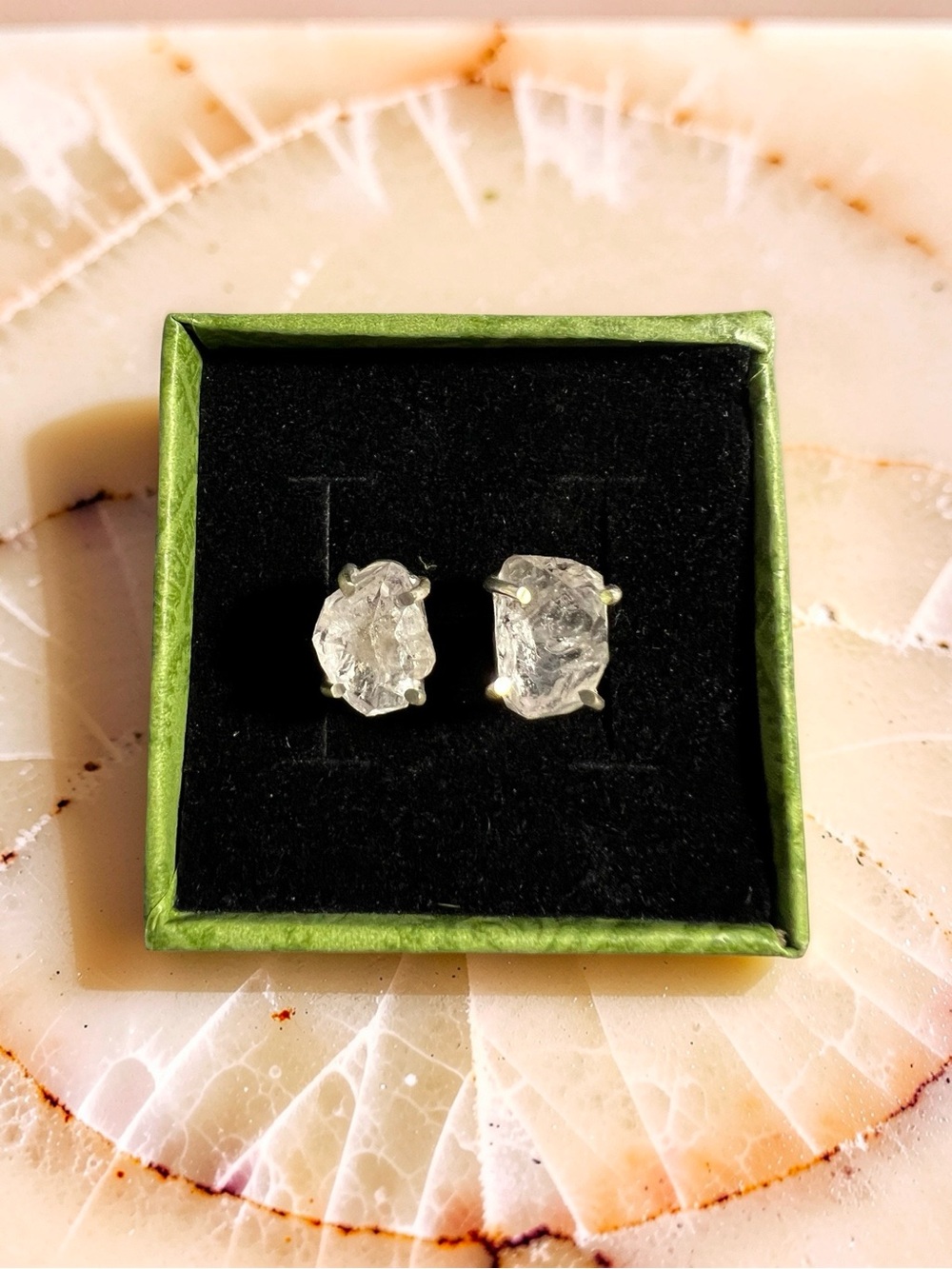 Genuine Herkimer Diamond Stud Earrings